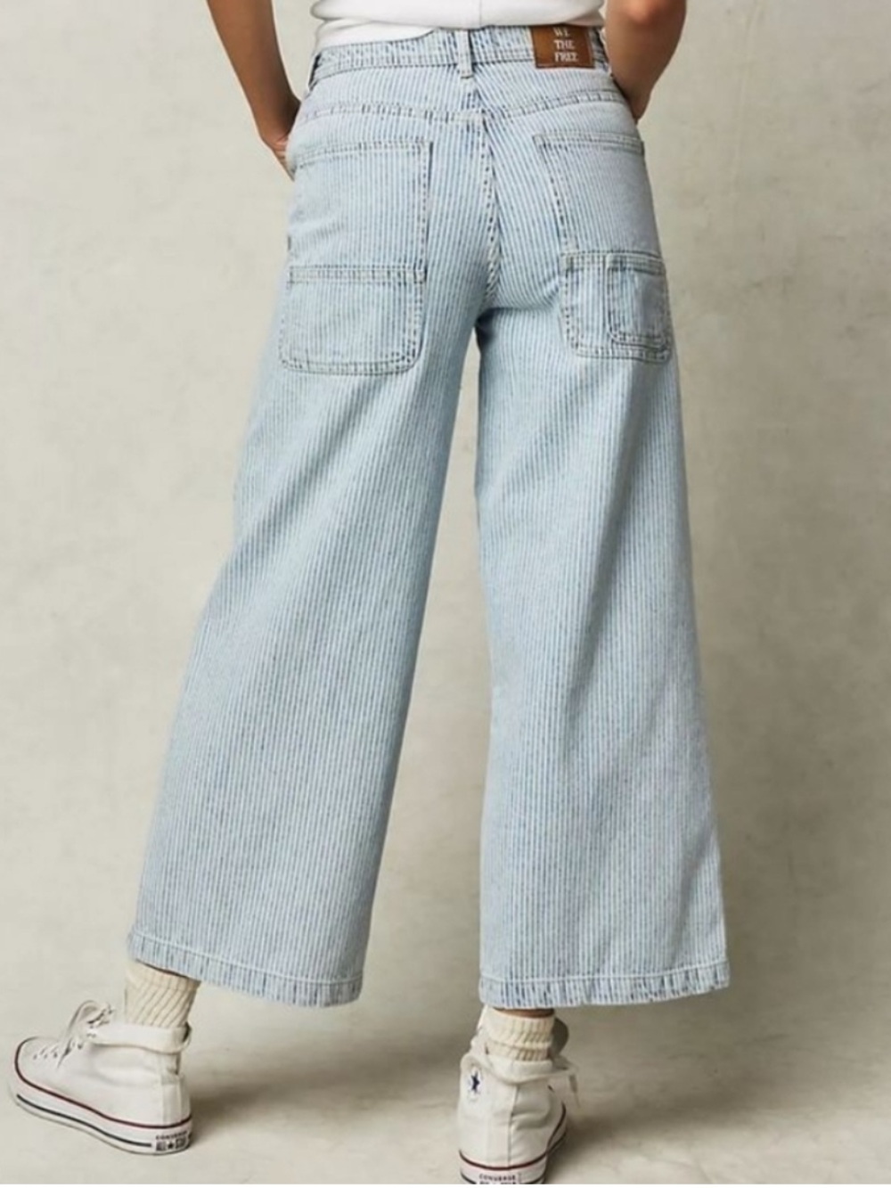 We the Free NWT piper mid-rise wide leg crop railroad jeans pants 29 - Picture 4 of 8